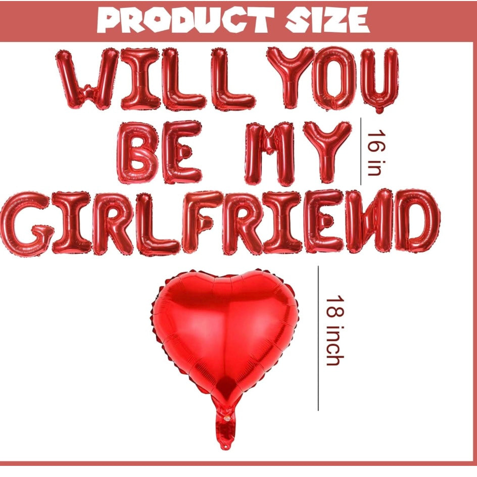 WILL YOU BE MY GIRLFRIEND BALLOON BOX