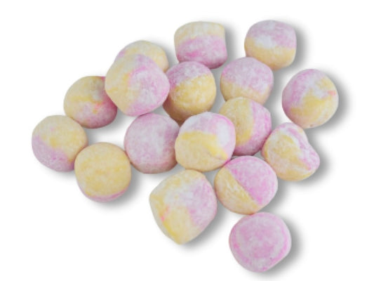 CHEWY RHUBARB AND CUSTARD BON BONS