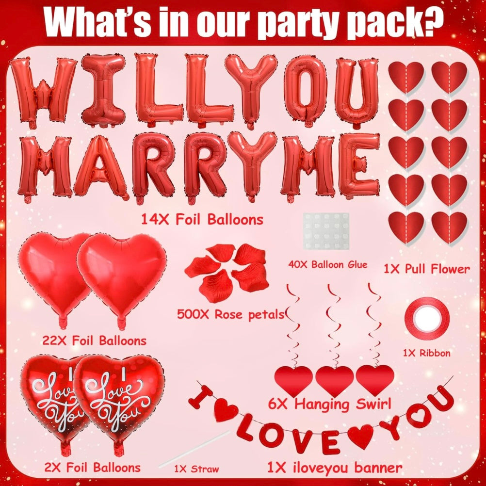WILL YOU MARRY ME BALLOON BOX