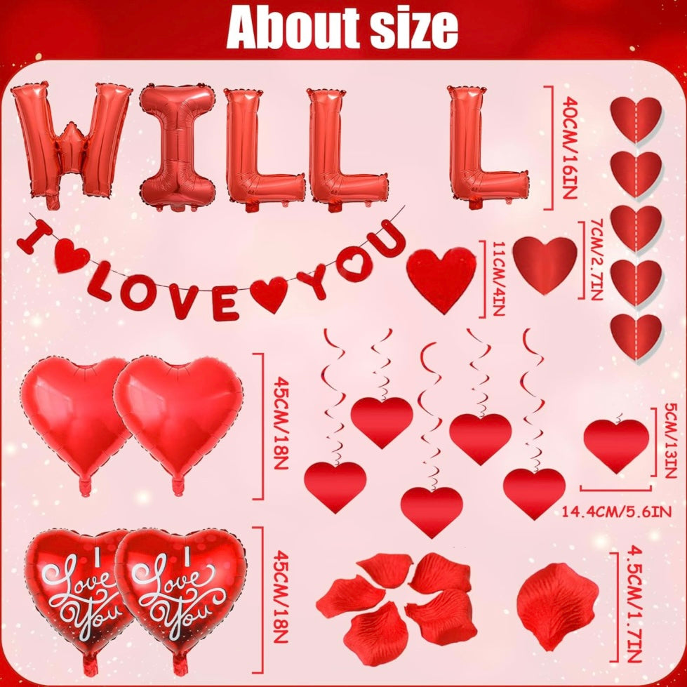 WILL YOU MARRY ME BALLOON BOX